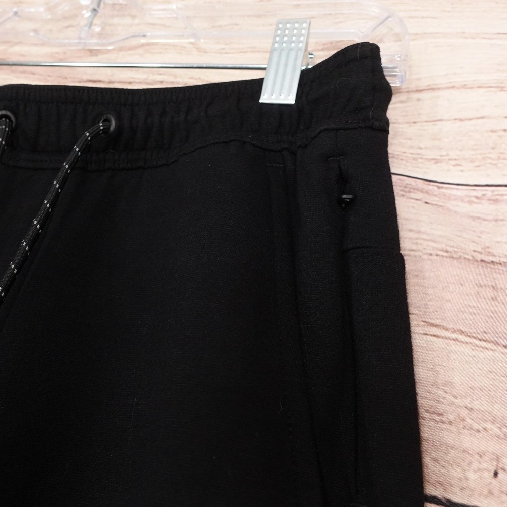American Eagle Outfitters Sweatpants Mens S Black Fleece Jogger Zip Pocket - Picture 3 of 11